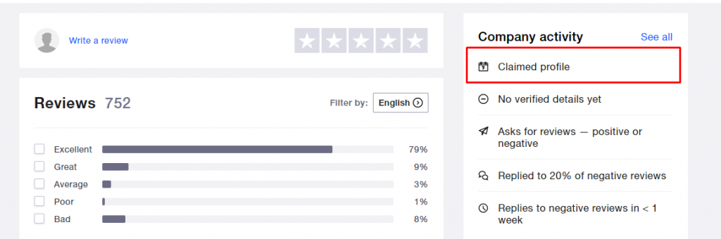 queja en trustpilot